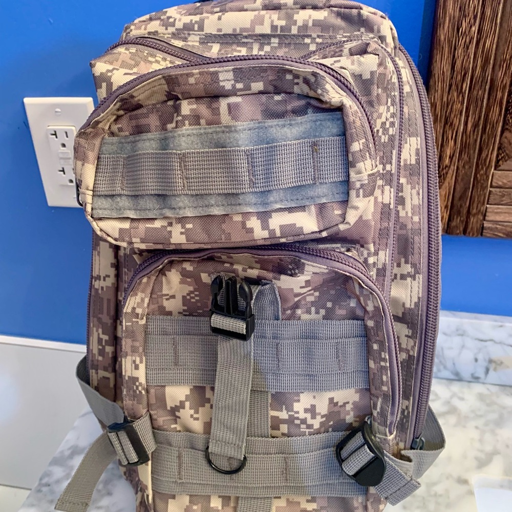 Tactical Military Backpack Sport Hiking Backpack Camping Bags Desert Camo 11x18